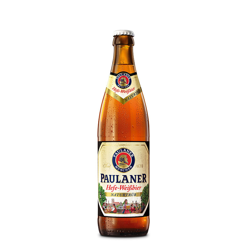 德国原装进口啤酒 保拉纳/柏龙(paulaner)酵母型小麦啤酒500ml*20瓶装