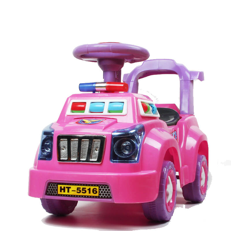 恒泰 超可爱音乐警车 炫丽警灯车头大灯溜溜车 男女宝宝儿童滑行车
