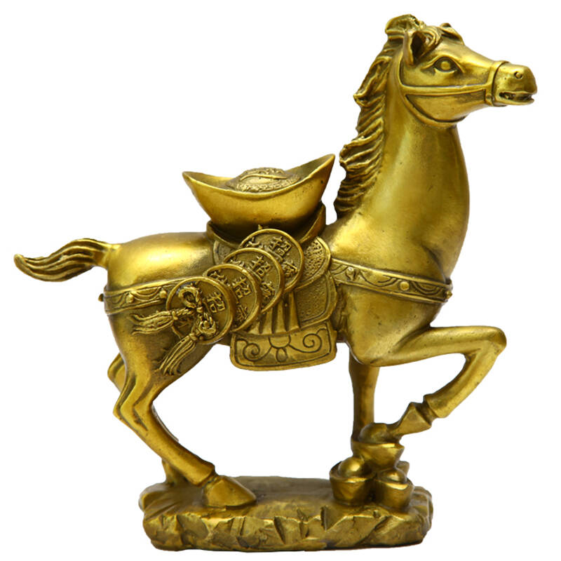 天祥缘 铜马上有钱摆件马上发财工艺品招财马上赢钱风水家居装饰品