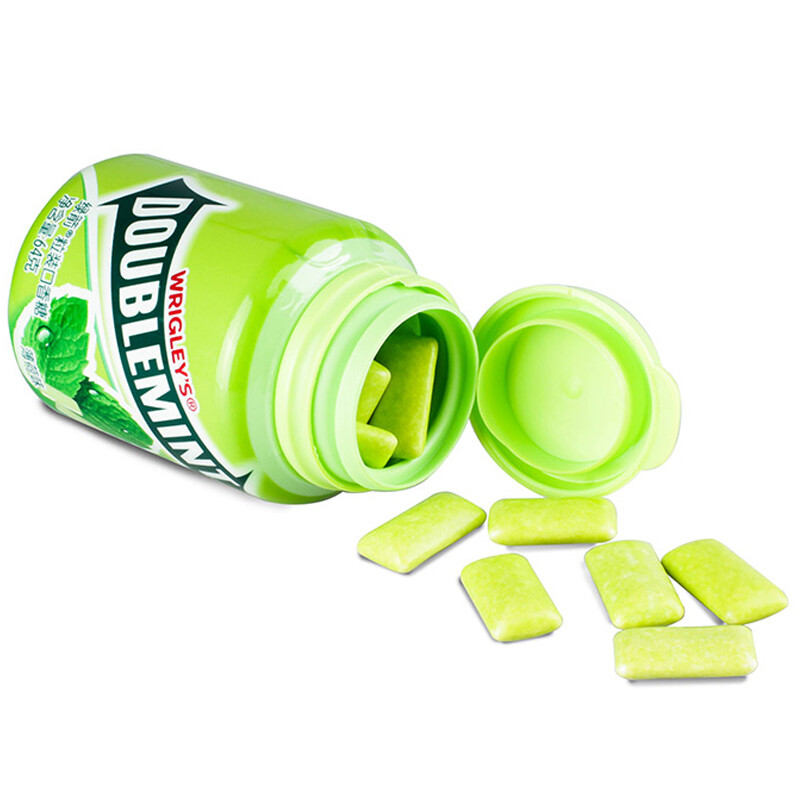 绿箭doublemint口香糖原味薄荷味约40粒64g单瓶装办公室休闲零食2件