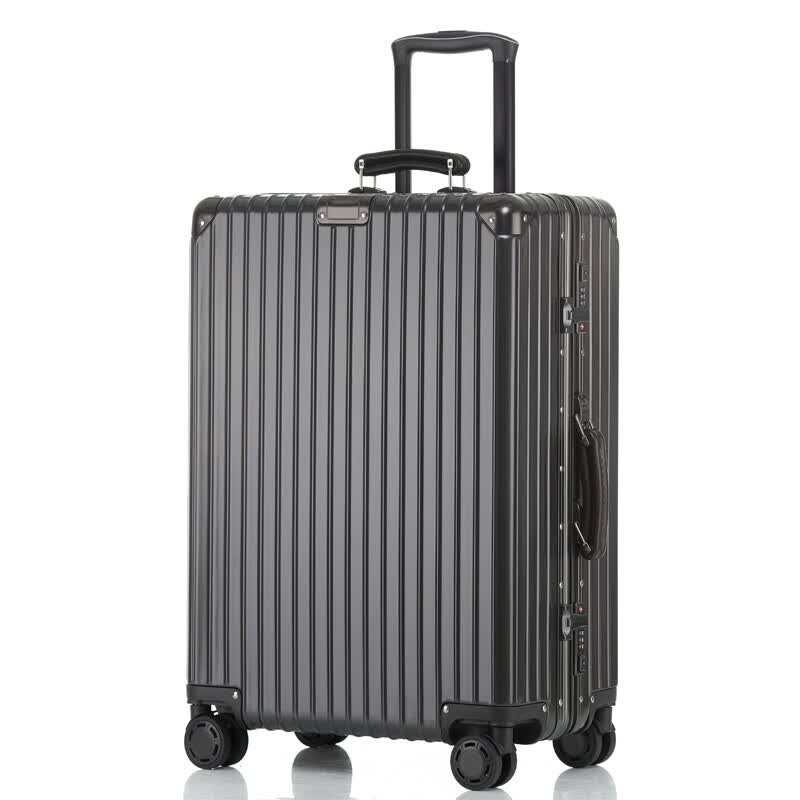 银座(gnza)a-8953k复古商务铝框拉杆箱静音万向飞机轮旅行箱硬箱登机