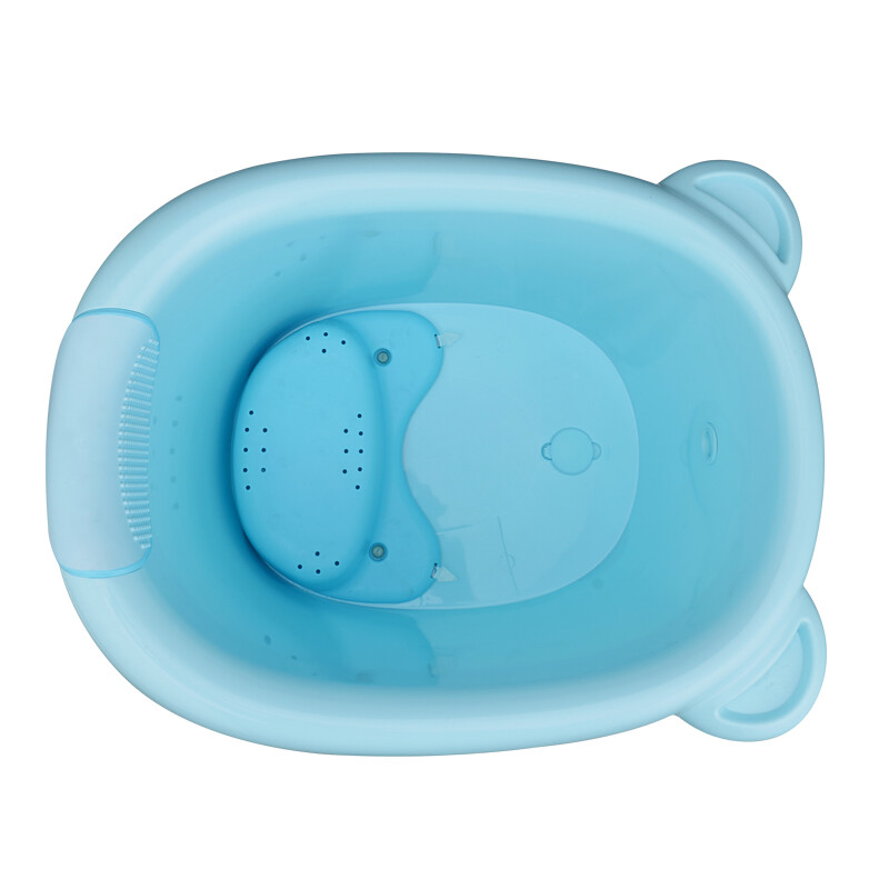 日康 儿童浴桶 宝宝洗澡盆 婴儿浴盆 适用于0-6岁 蓝色小熊 rk-x1001