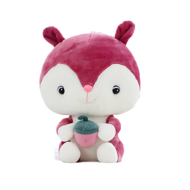 瑞昂 新品可爱小松鼠玩偶情侣松鼠公仔毛绒玩具布娃娃抱松果大松鼠