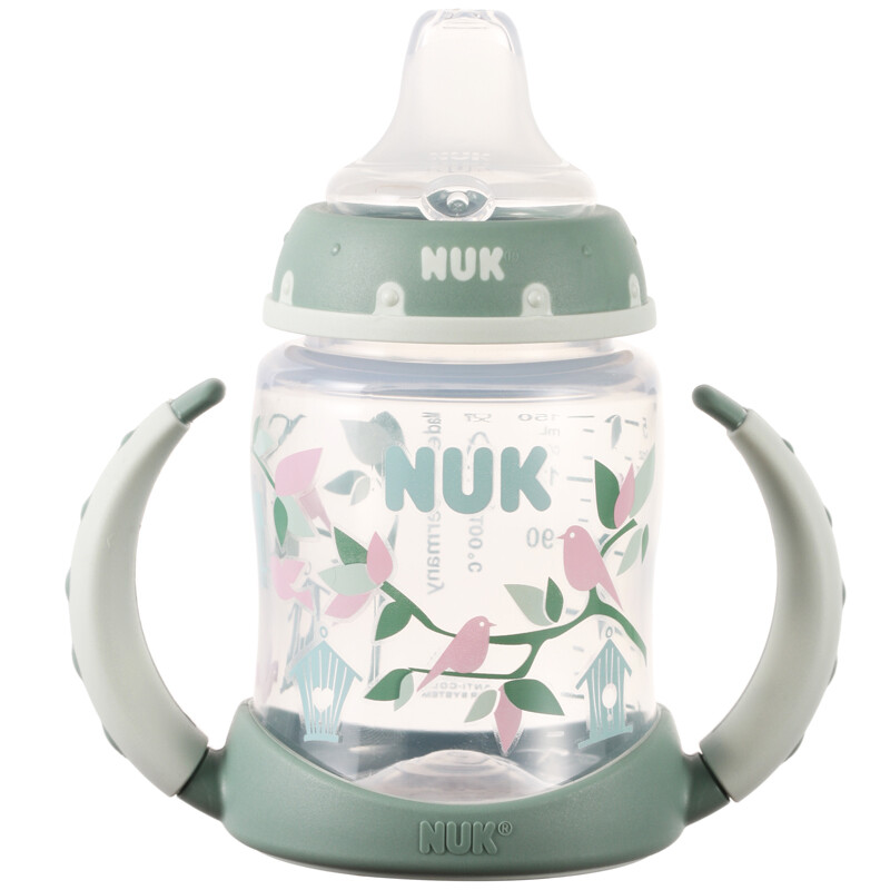 nuk宽口径pp两用学饮鸭嘴杯婴儿儿童宝宝喝水杯150ml绿色 *2个