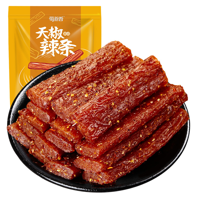 蜀道香 休闲零食 四川零食特产 天椒霸道辣条298g *2个