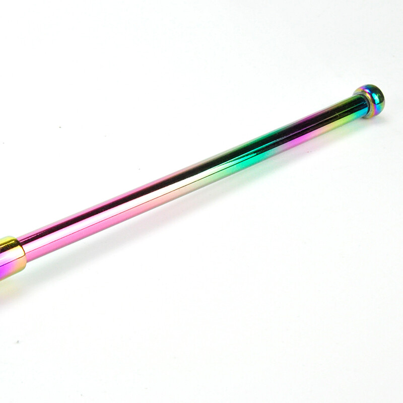 合金钢甩棍伸缩棍加厚加硬淬火三节棍防身武器65cm 炫彩26寸