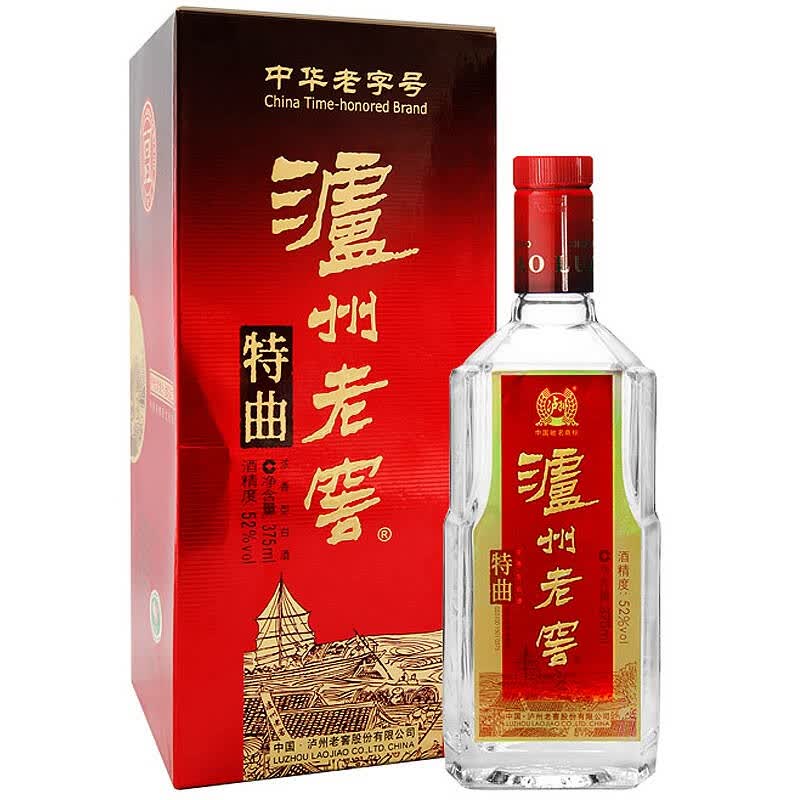 泸州老窖 特曲 浓香型白酒 52度 375ml (新老包装随机发货)【图片