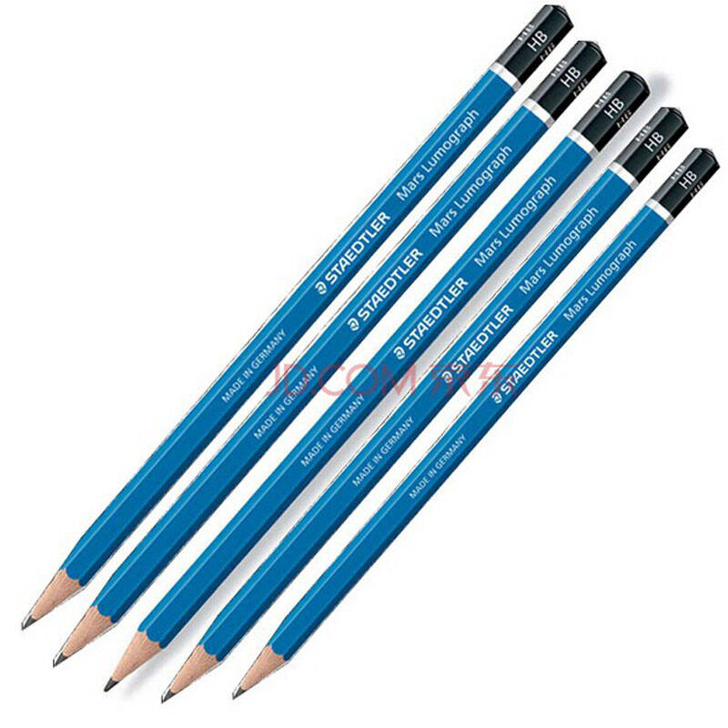 staedtler施德楼 100 蓝杆专业画图绘图|铅笔|素描笔 f 5支装