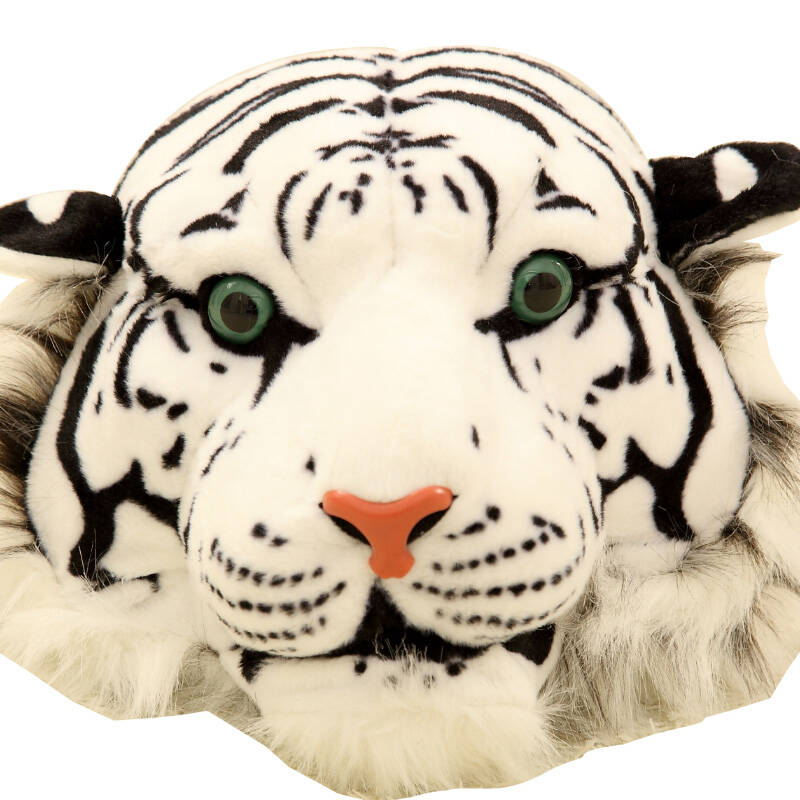 老虎头背包韩版虎头包双肩包书包 创意男生女生生日礼物 白色老虎包