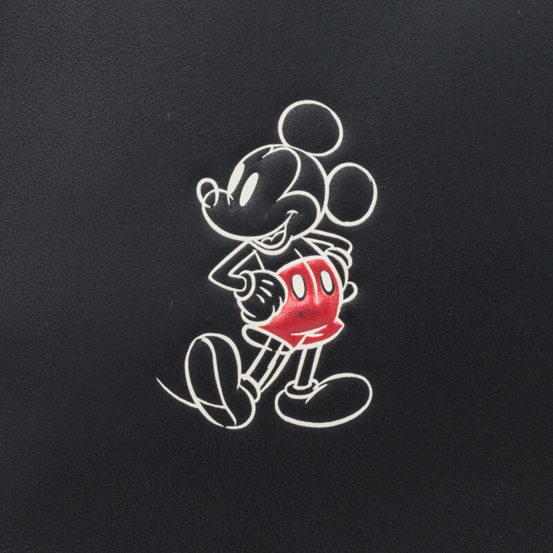 coach 蔻驰 奢侈品 女士黑色皮质迪士尼米奇双拉链斜挎包 f59072 qbbk