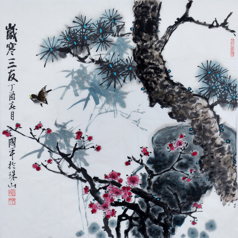 著名花鸟画名家徐国平岁寒三友