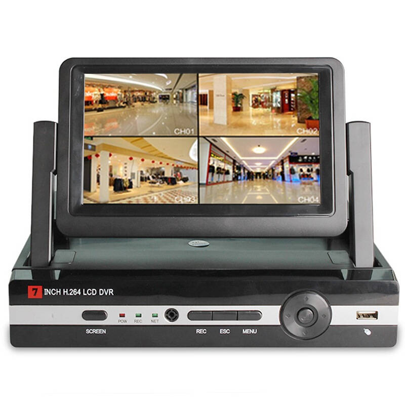 沃仕达(woshida) wsd-7004h 4路 带屏幕硬盘录像机7寸 四路dvr监控