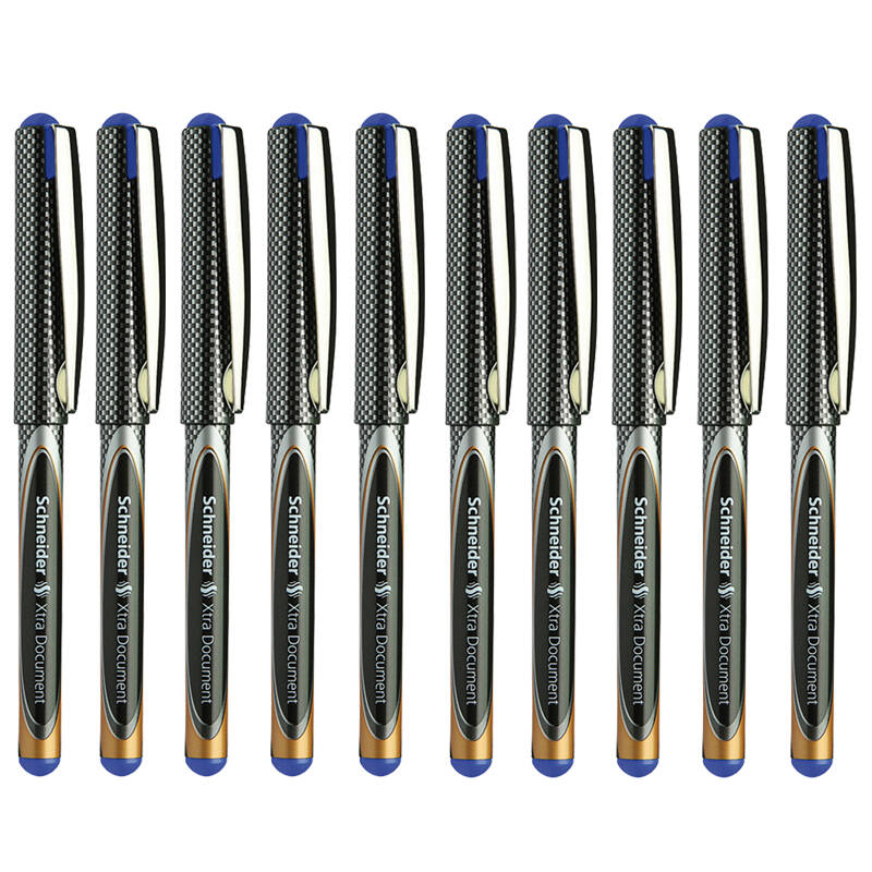 施耐德(schneider)战士走珠笔 xtra document 学生用笔 0.5mm 1盒蓝色