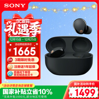 索尼（SONY）WF-1000XM5【政府补贴】真无线蓝牙降噪耳机 新一代降噪豆 智能AI 蓝牙5.3 黑色 双11 购物推荐
