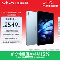 vivo Pad5 Pro 8GB+128GB 春潮蓝 国家补贴15% 蓝晶×天玑9400 13英寸原彩护眼屏 12050mAh 平板电脑
