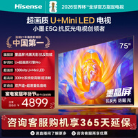 海信电视E5Q 75英寸 抗反光防眩光墨晶屏 U+Mini LED 300Hz高刷 U+超画质引擎Pro 国家补贴 75E5Q