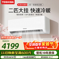 东芝(TOSHIBA)空调 DX系列 大2匹1级能效 壁挂机省电变频冷暖纯铜管卧室健康舒适风 国家补贴RAS-18TKVG1G4-C