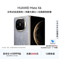 HUAWEI Mate X6 华为折叠旗舰手机 分布式玄武架构 鸿蒙大屏AI 红枫原色影像 折叠屏手机 星云灰 12GB+512GB Mate X6