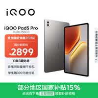 iQOO Pad5 Pro 8GB+256GB 灰晶 国家补贴15% 13英寸游戏电竞大屏 蓝晶×天玑9400+ 平板电脑 vivo