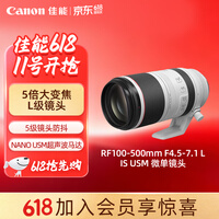 佳能（Canon）RF100-500mm F4.5-7.1 L IS USM 远摄变焦镜头 微单镜头（全画幅EOS R系统专用）
