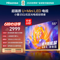 海信电视【价保618】E5Q 55英寸超画质U+Mini LED 柔光防眩屏 264Hz高刷 U+超画质引擎国家补贴 55E5Q