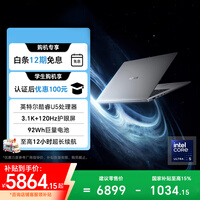 荣耀MagicBook Pro14【限时补贴】AI轻薄笔记本 92Wh电池 14.6吋U5-225H 32G 1T 3.1K绿洲护眼屏 灰