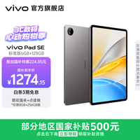 vivo Pad SE 12.3英寸护眼柔光屏 8核骁龙强芯 学生网课专属学习中心 大电池长续航 平板电脑新品  深灰色（标准版） 6GB+128GB