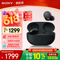 索尼（SONY）WF-1000XM5【政府补贴】真无线蓝牙降噪耳机 新一代降噪豆 智能AI 蓝牙5.3 黑色 618 520礼物