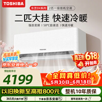 东芝（TOSHIBA）【价保618】空调 DX系列 大2匹1级能效 壁挂机省电变频冷暖纯铜管卧室健康舒适风 RAS-18TKVG1G4-C