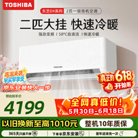 东芝（TOSHIBA）【价保618】空调 DX系列 大2匹1级能效 壁挂机省电变频冷暖纯铜管卧室健康舒适风 RAS-18TKVG1G4-C
