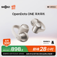 韶音(SHOKZ)OpenDots ONE动钛圈开放式蓝牙耳机耳夹式无线耳机蓝牙跑步运动耳机E310适用于苹果 星际白