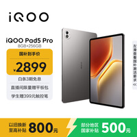 iQOO Pad5 Pro 8GB+256GB 灰晶 国家补贴15% 13英寸游戏电竞大屏 蓝晶×天玑9400+ 平板电脑 vivo