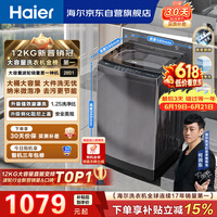海尔(Haier)全自动波轮洗衣机12KG大容量 直驱变频一级能效 国家补贴 京东自营 XQB120-BZ20D1