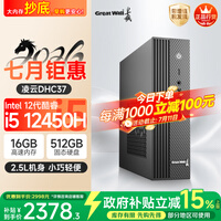 长城凌云DHC37 台式电脑台式机商用办公家用迷你主机mini整机(i5 12450H WiFi6 16G+512G)