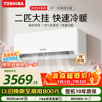 东芝(TOSHIBA)DX系列 大2匹 一级能效 外机单排纯铜管壁挂机空调 省电变频冷暖卧室健康舒适风 RAS-18TKVG1G4-C