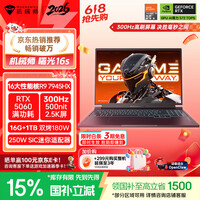 机械师曙光16S【直播间专享券】16英寸游戏本笔记本电脑(R9 7945HX RTX5060 300Hz 2.5K 16G1T)国补