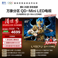 FFALCON雷鸟 鹤626款 85英寸 万象分区1300nits QD-MiniLED安桥音响288Hz高刷 平板游戏电视机85R69A