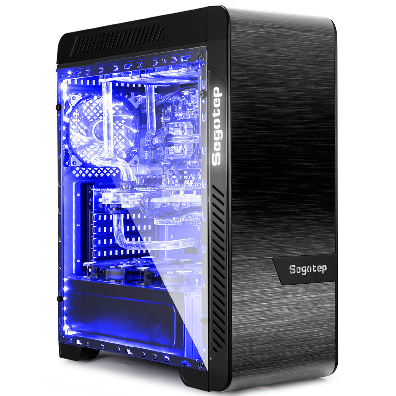 鑫谷(segotep)eos爱欧丝钢化玻璃侧透机箱 乌石黑