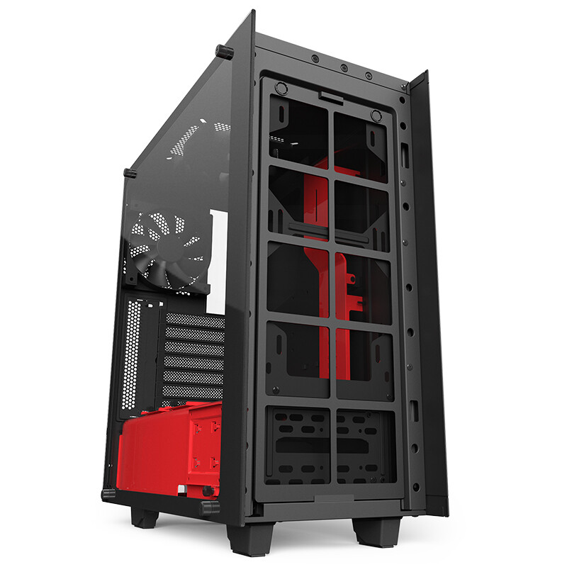 恩杰nzxt s340 elite 黑红 中塔机箱