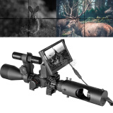 Fire Wolf全黑可视红外夜视仪5寸瞄用外接夜视仪DIY自由组合多功能瞄准镜 50米LED细手电（不含瞄）