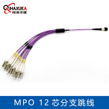 前海讯咖（QIHAXUKA） 电信级MPO-MPO12芯分支1米光纤跳线单模/多模MPO公头/母头 单模标损 公头