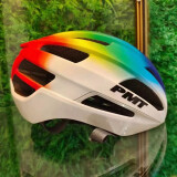 PMT 海斯二代新款骑行头盔 气动山地公路自行车安全单车帽子 彩虹色 头上有彩虹 L