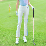 TTYGJ高尔夫服装女长裤春夏季运动高弹性透气裤子微喇叭显瘦修身女 白色 M码