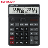 夏普(SHARP)EL-8128财务办公专用计算器大号摇头计算机 黑色