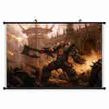 狼天影魔兽世界海报挂画卷轴布坐骑部落wow希尔瓦娜斯魔獸世界装饰画 007 40*60cm