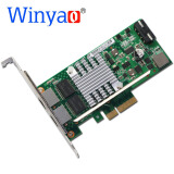 Winyao WYI350T2-POE PCI-E双口千兆POE网卡  802.11AT