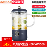 九阳（Joyoung）迷你养生壶煮茶器办公室烧水壶玻璃花茶壶小型便携煮茶壶养生杯 K06F-WY500 0.6L 养生杯
