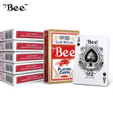 Bee小蜜蜂扑克牌 娱乐专用棋牌 美国进口 宽版纸牌 红色（6副）