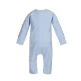 博柏利 BURBERRY 奢侈品童装 婴儿棉质口水巾帽子连体衣三件套 淡蓝色 80062241 18M/80cm
