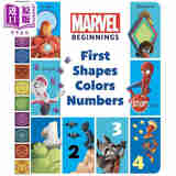 漫威起源 启蒙情景 Marvel Beginnings First Shapes Colors Numbers 英文原版 亲子绘本 低幼读物 迪士尼纸板书